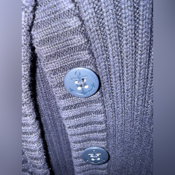 Ralph Lauren Navy Cardigan Women's 2X With Crest - Heavy Knit - Picture 6 of 6